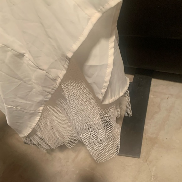 White underskirt with lower petticoat.  Size L (waist is 16” across). - Picture 4 of 6